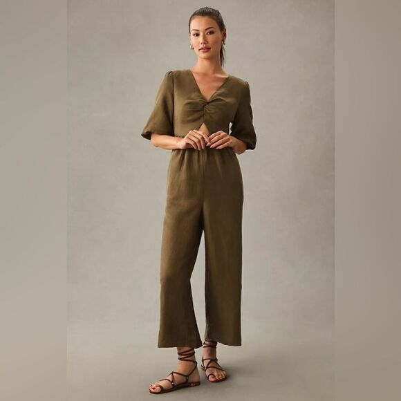Anthropologie Sancia The Aida Twist-Front Jumpsuit Size Medium - Picture 1 of 4